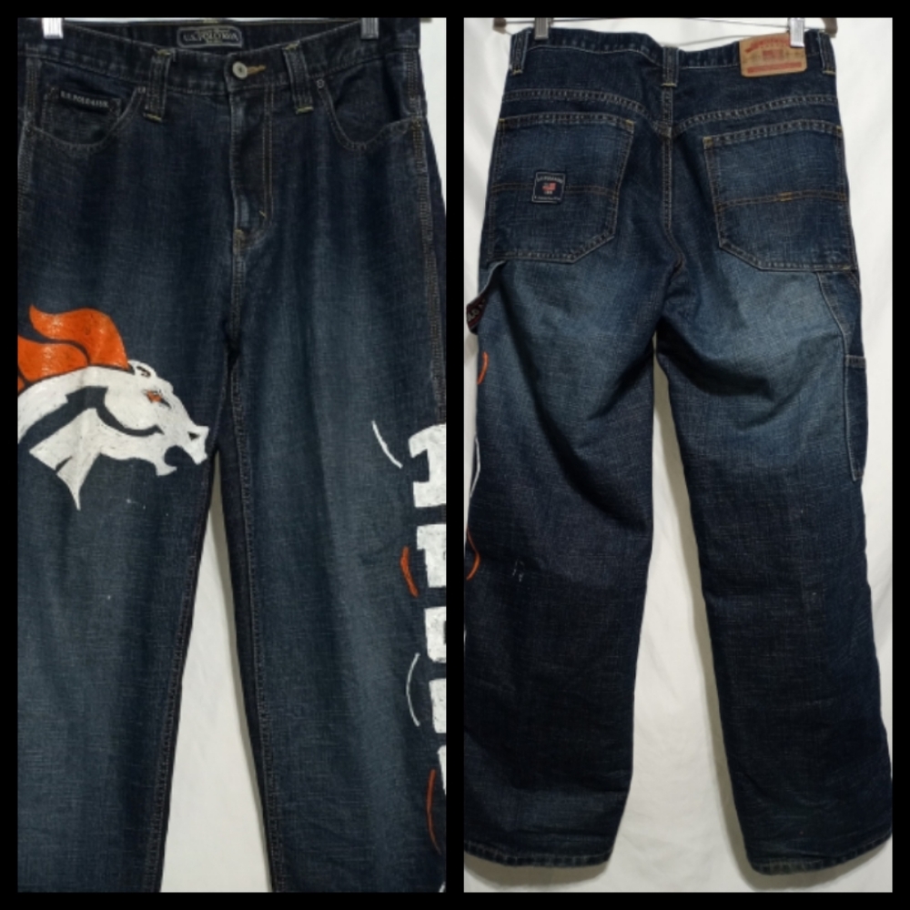 Vtg US POLO ASSN  JEANS DENVER BRONCOS